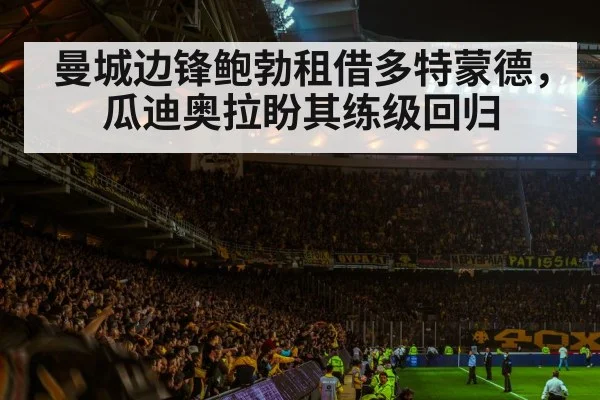 曼城边锋鲍勃租借多特蒙德，瓜迪奥拉盼其练级回归